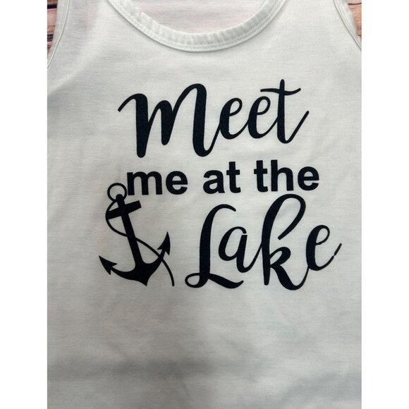 Meet Me At The Lake Women's Tank Top Medium - Picture 3 of 5